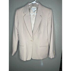Pendleton Women's Cream 100% Wool Blazer size 10  petite